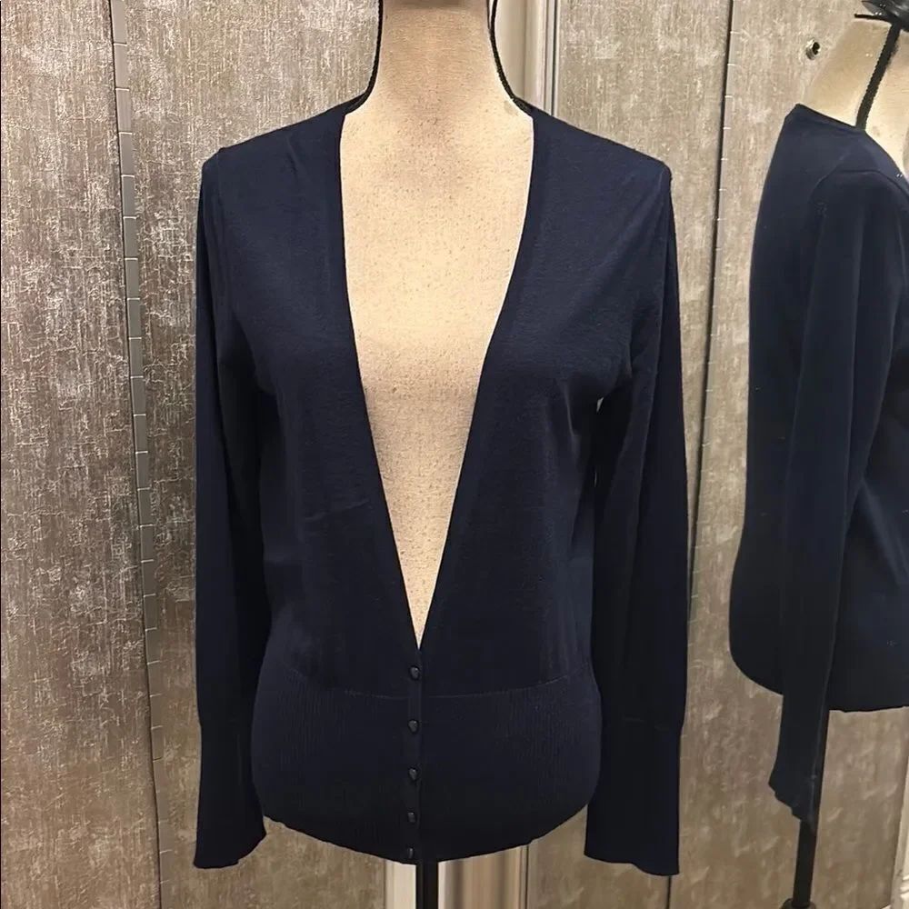 St.John woman’s Navy Cardigan, S